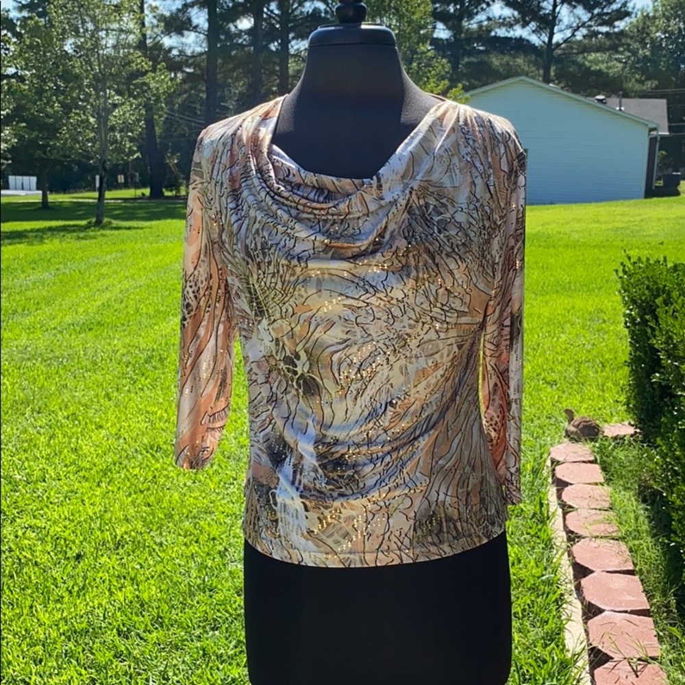 Drasper’s & Damon’s Womens Gold & Copper Color Top